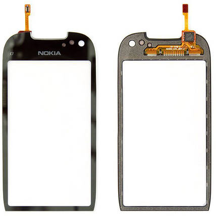 Тачскрин (сенсорний екран) Nokia C7-00 чорний, фото 2