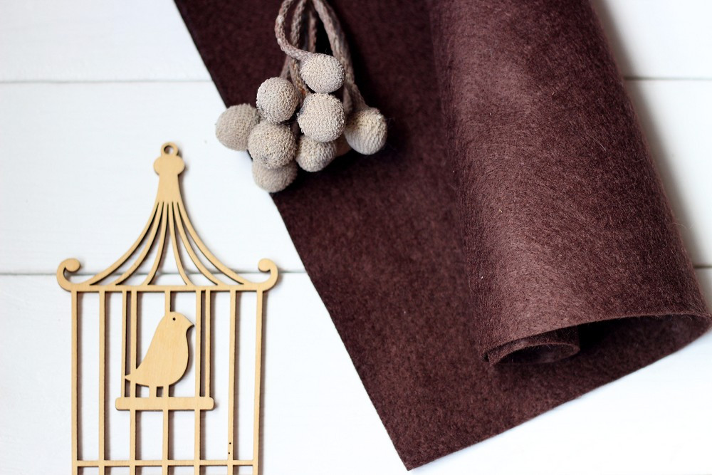 Фетр американський м'який 1,5 мм для рукоділля і творчості 22*30см 0663 Light Brown Світло коричневий, фото 1