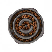 Миска-лабіринт для тварин Outward Hound Fun Feeder (Фан-Фідер) Дроп d = 22.5, H = 4 см, 240 г. Сірий (oh69891)