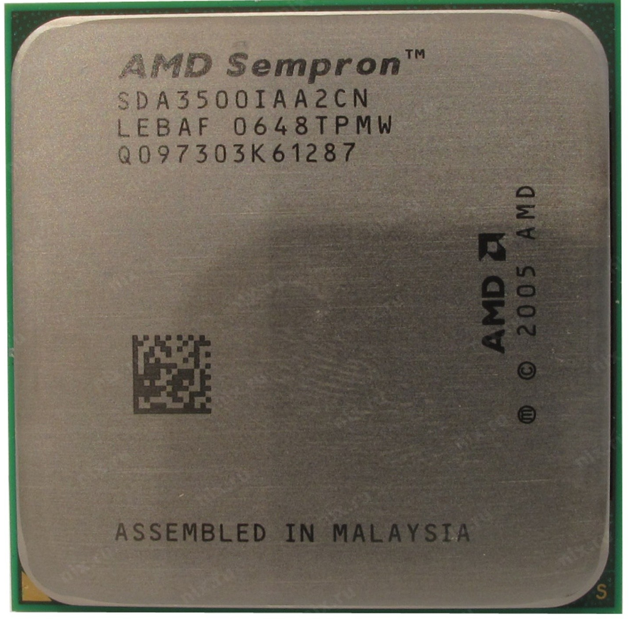 Б/В, Процесор, для ноутбука, AMD Sempron 3500+, sAM2, 1 ядро, 2 гГц