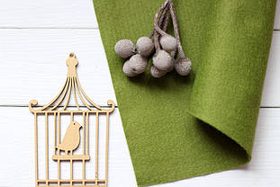 Фетр американський м'який 1,5 мм для рукоділля і творчості 92*91см  0730 Moss Мох