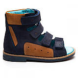Ортопедичні босоніжки для хлопчика з високим задником Theo Leo 998 розмір 21-36, фото 2