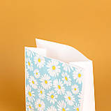 Подарункові пакети з принтом 150*90*240 маленькі Пакети подарункові яскраві Крафт пакет з кольоровим принтом Ромашки, фото 7