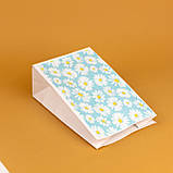 Подарункові пакети з принтом 150*90*240 маленькі Пакети подарункові яскраві Крафт пакет з кольоровим принтом Ромашки, фото 3