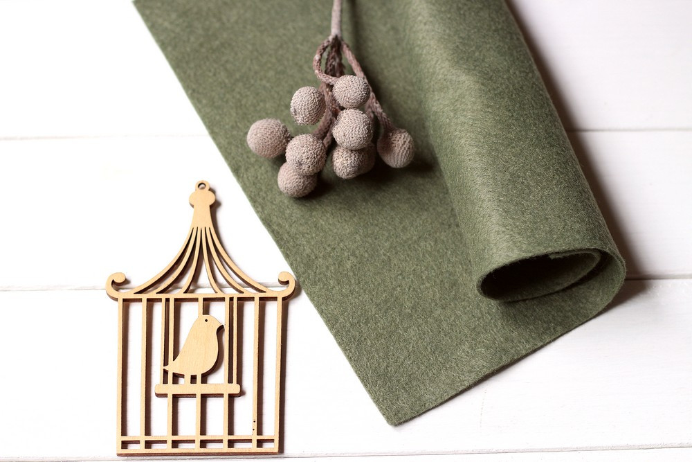 Фетр американський м'який 1,5 мм для рукоділля і творчості 44*30см  0731 Olive Оливковий, фото 1