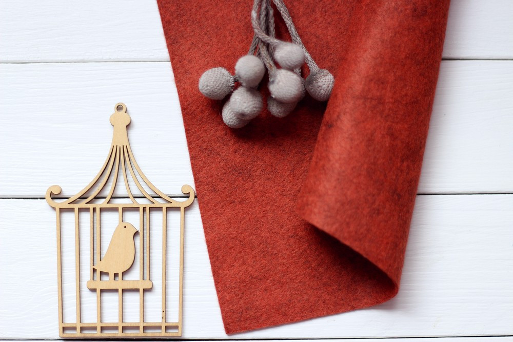 Фетр американський м'який 1,5 мм для рукоділля і творчості 22*30см 2103 Ember Вуглинка, фото 1