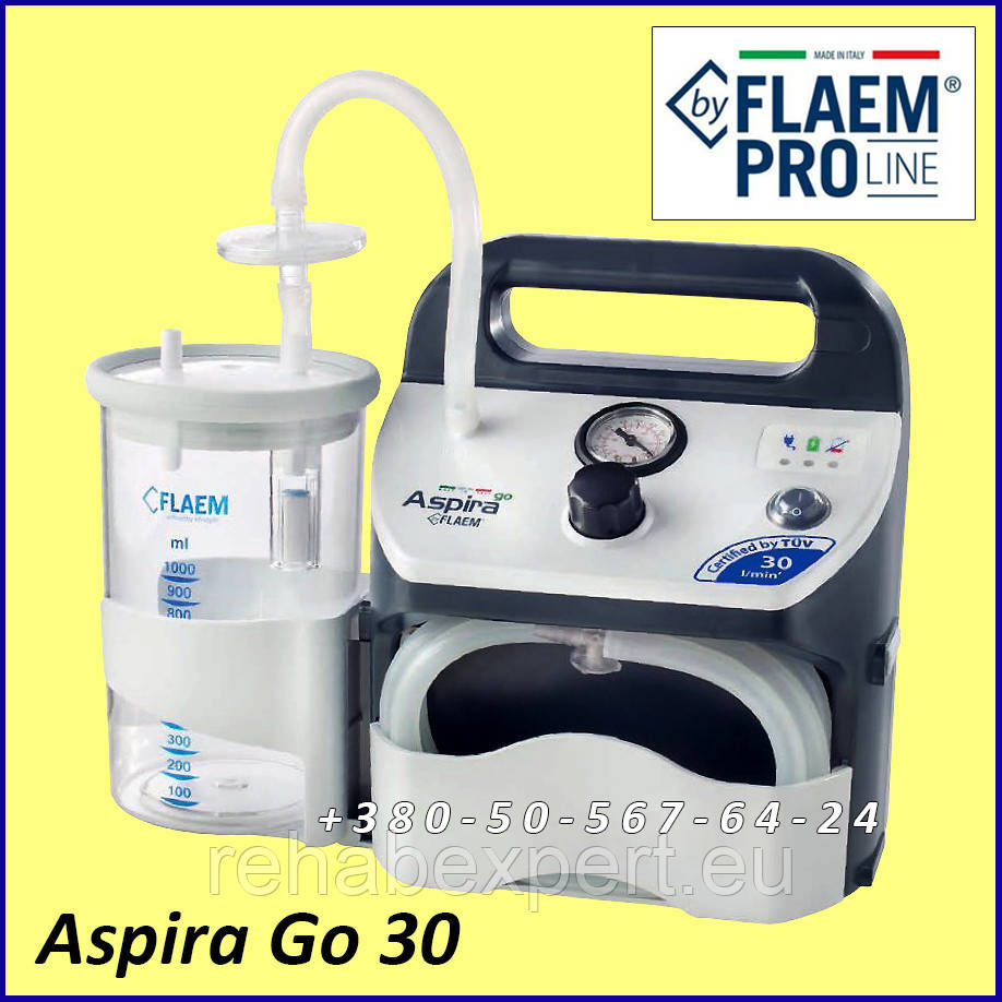Портативний аспіратор з акумулятором Flay Aspira Go 30 Professional Battery-Operated Portable Suction Device