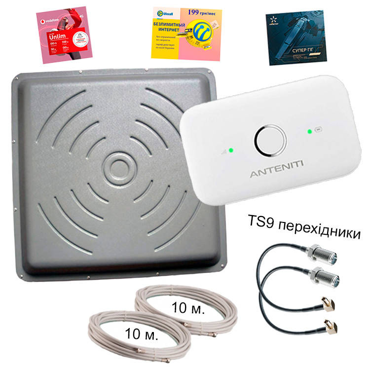 4G Wi-Fi комплект "Потужний переносний інтернет" (мобільний роутер anteniti 5573 + антена 24 ДБ)., фото 1