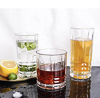 Набор стаканов OLens "Ирландия" 350 мл 6 шт высокие прозрачное стекло для дома и ресторанов