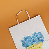 Пакет подарунковий "Україна" 260*150*350 Крафт пакет з українською символікою Подарункові пакети української тематики, фото 10