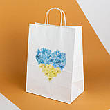 Пакет подарунковий "Україна" 260*150*350 Крафт пакет з українською символікою Подарункові пакети української тематики, фото 2