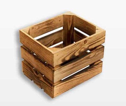 Ящик дерев'яний обпалений 30x25x25 см, фото 1