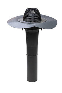 Водостічна воронка DN110 h630мм, з електрообігрівом, ПВХ фартух Protan