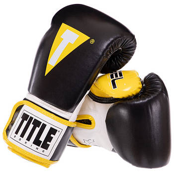 Рукавички боксерські TITLE BO-3780 жовтогарячий 12 унцій