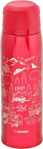 Компактний питний термос металевий Zojirushi SJ-JS08RA 800 мл червоний, туристичний, нержавіюча сталь, 24 години збереження, фото 1