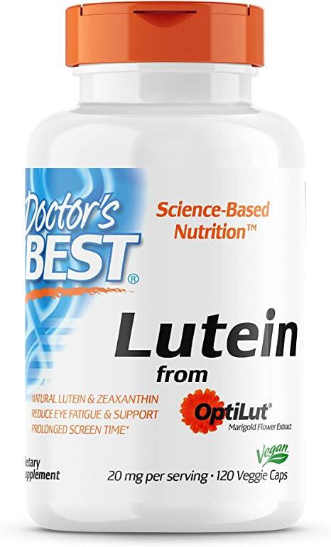 Лютеїн (Lutein from OptiLut) Doctor's Best, 10 мг 120 рослинних капсул