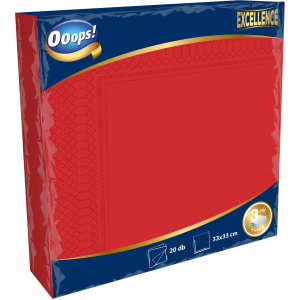 Салфетки трехслойные 33х33см Ooops! 20шт Excellence Однотонные, цена 26 ...