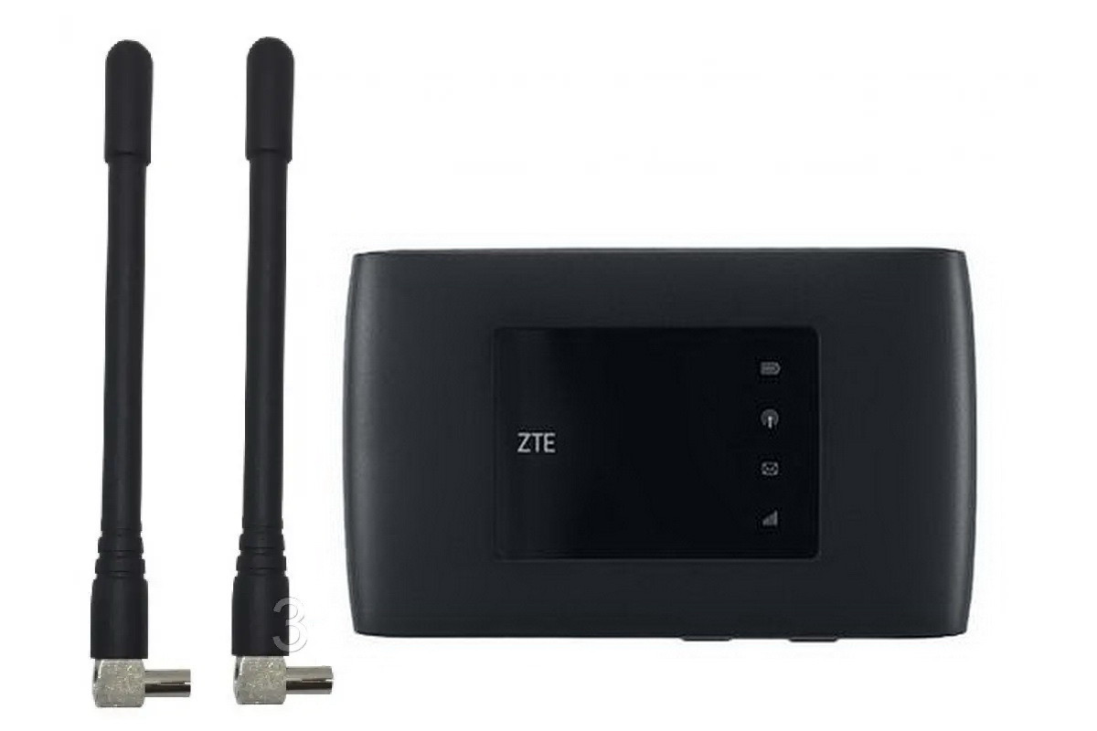 4G роутер ZTE MF920U Black + 2 антени 3 dBi