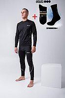 Якісна флісова термобілизна чоловіча для спорту і військовослужбовців для зими + шкарпетки