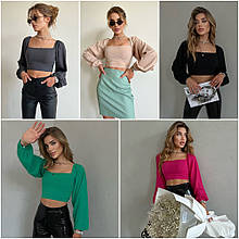 Жіноча базовий топ трикотаж розміри норма