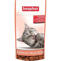 Подушечки Beaphar Malt Bits Salmon для виведення шерсті зі шлунка котів зі смаком лосося 35 г