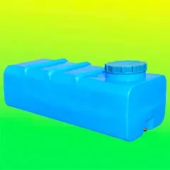 Ємність для води пластикова прямокутна харчова голуба 250л двошаровий бак для води, фото 1