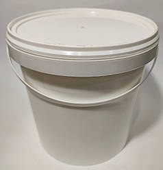 Ведро пластиковое пищевое 3,3 л белое с крышкой и ручкой