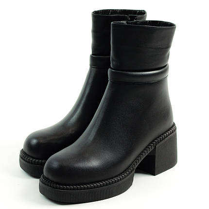 Черевики на підборах Guero 192603 40 Чорні шкіра 36, фото 1