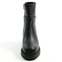 Черевики на підборах Guero 192603 40 Чорні шкіра 36, фото 2