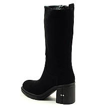 Полусапоги зимние высокие Guero 192504 36 Черные замша, фото 4