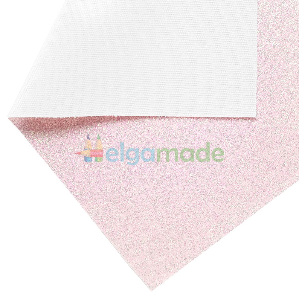 Гліттер на тканинній основі ПЕРСИКОВИЙ перламутр, 20x27 см, Китай, фото 1