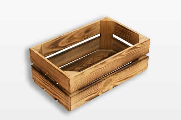 Ящик дерев'яний обпалений 40x25x16 см, фото 1