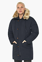 Парку тепла чоловіча серо-синя на зиму модель 58555 50 (L) 52 (XL), фото 2