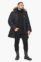 Зимова чоловіча куртка чорна великого розміру модель 53900 (ОСТАЛСЯ ТІЛЬКИ 56(3XL)), фото 2