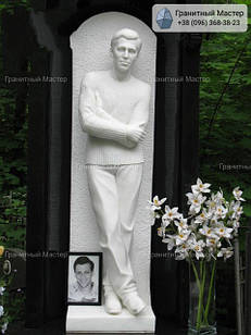 Пам'ятник чоловікові з мармуровою статуєю № 1568