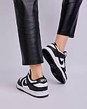 Кросівки жіночі ike SB Dunk Low WMNS black white осінь-весна повсякденні чорні з білим. Живо фото, фото 6