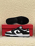 Кросівки жіночі ike SB Dunk Low WMNS black white осінь-весна повсякденні чорні з білим. Живо фото, фото 2