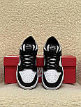 Кросівки жіночі ike SB Dunk Low WMNS black white осінь-весна повсякденні чорні з білим. Живо фото, фото 3