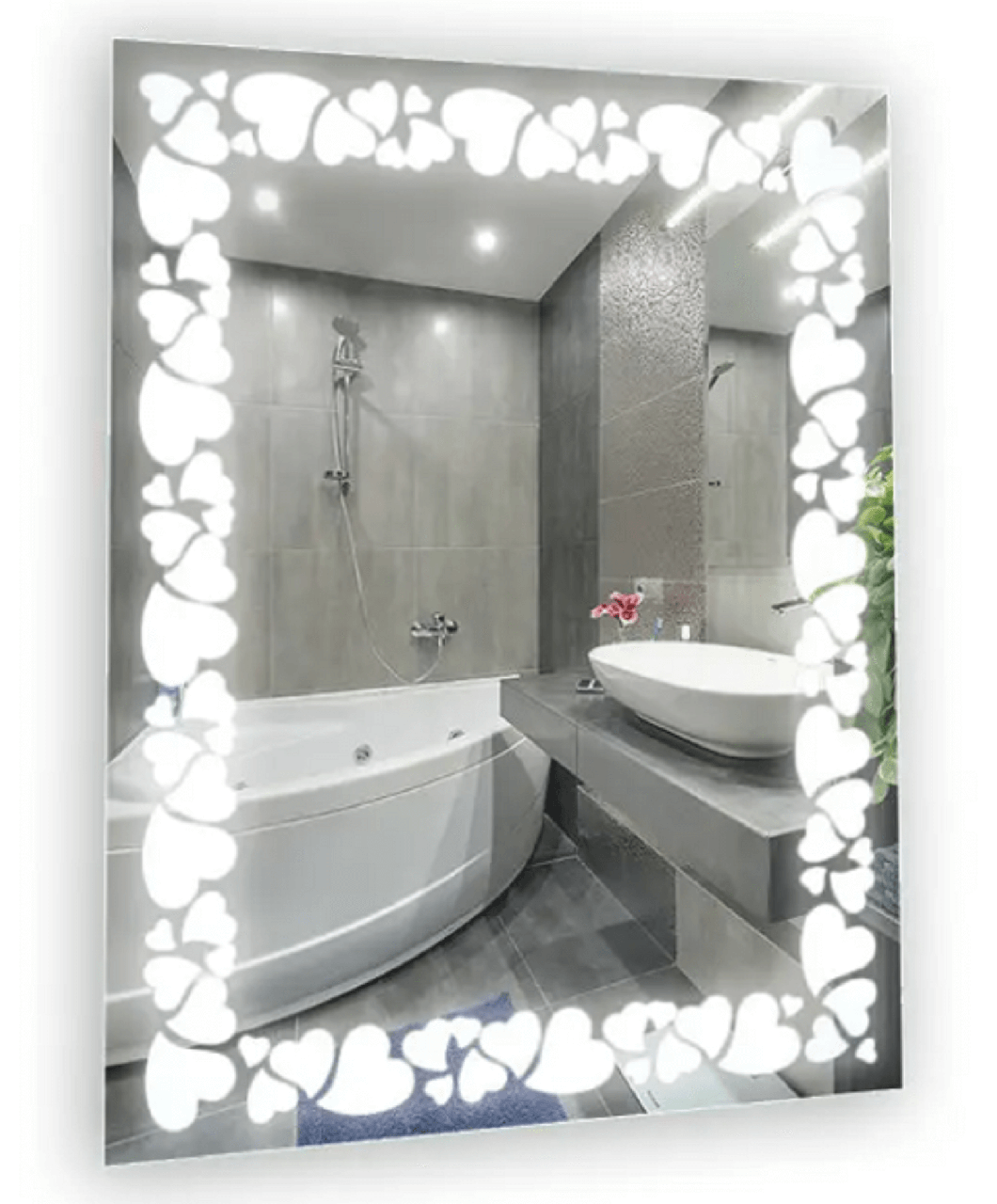 Дзеркало LED (60*80*2,5см) "love" vz-d92