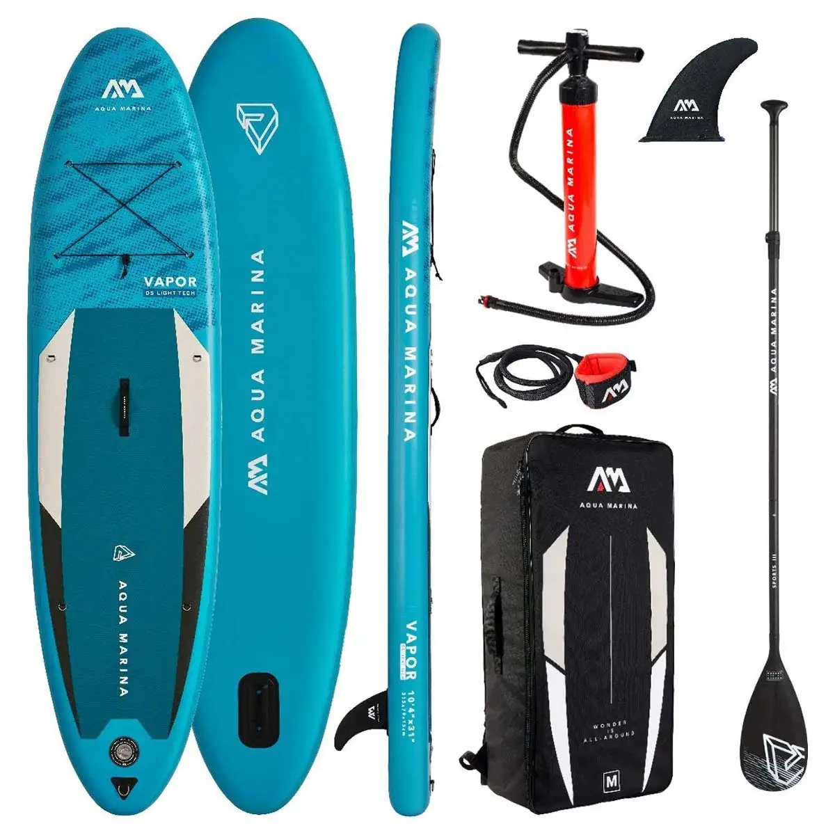 Дошка надувна сап Aqua Marina Vapor 10′4″, надувні SUP дошки ширина дошки 78 см, сап дошка довжина 315 см, фото 1