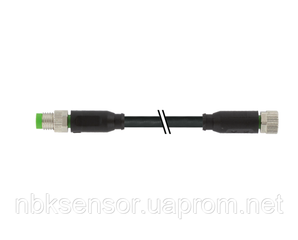 Гніздовий розєм (Конектор) M8, 3-pin, вилка-розетка, прямий, кабель PUR 3x0.25/0.5m , 7000-88001-6300050 Murrelektronik