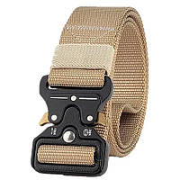 Тактичний ремінь Tactical Belt 145 см Пісок / Армійський ремінь з пряжкою Cobra / Ремінь для військових