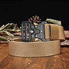 Тактичний ремінь Tactical Belt 145 см Пісок / Армійський ремінь з пряжкою Cobra / Ремінь для військових, фото 2