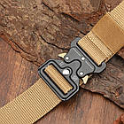 Тактичний ремінь Tactical Belt 145 см Пісок / Армійський ремінь з пряжкою Cobra / Ремінь для військових, фото 5
