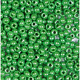 58210 Чеський бісер Preciosa 10 для вишивання зелений бірюзовий оливковий алебастровий прозорий, фото 3