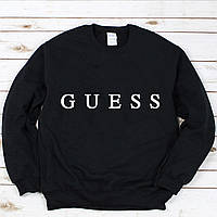 Женский осенний свитшот лонгслив кофта Guess Гесс Чёрный