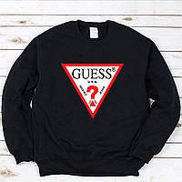 Женский осенний свитшот лонгслив кофта Guess Гесс Чёрный