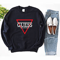 Женский осенний свитшот лонгслив кофта Guess Гесс Чёрный