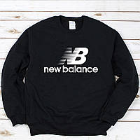 Женский осенний свитшот лонгслив кофта New Balance Нью Беланс Чёрный