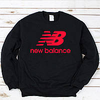 Женский осенний свитшот лонгслив кофта New Balance Нью Беланс Чёрный